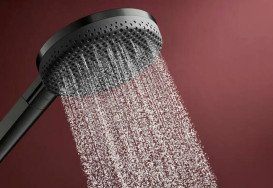 Ручной душ на штанге Hansgrohe Raindance Alive Select S 65 см 3 режима EcoSmart черный матовый хром 24600340