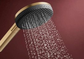 Ручной душ на штанге Hansgrohe Raindance Alive Select S 90 см 3 режима EcoSmart бронза 24601140