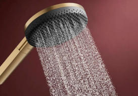 Ручной душ на штанге Hansgrohe Raindance Alive Select S 90 см 3 режима EcoSmart бронза 24601140