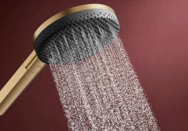 Ручной душ на штанге Hansgrohe Raindance Alive Select S 90 см 3 режима EcoSmart бронза 24601140