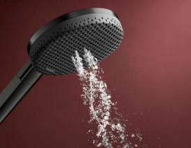 Ручной душ на штанге Hansgrohe Raindance Alive Select S 65 см 3 режима EcoSmart черный матовый хром 24602340
