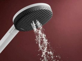 Ручний душ на штанзі Hansgrohe Raindance Alive Select S 65 см 3 режими EcoSmart білий матовий 24602700