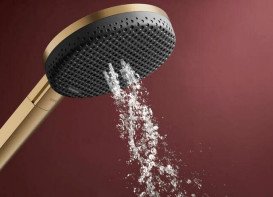 Ручной душ на штанге Hansgrohe Raindance Alive Select S 90 см 3 режима EcoSmart бронза 24603140