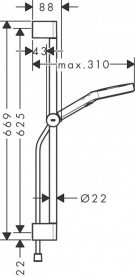 Ручной душ на штанге Hansgrohe Rainfinity 130 мм 3 режима матовый черный 28745670