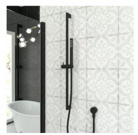 Ручной душ на штанге Ponsi 1-режимный черный матовый BNASTKAS41