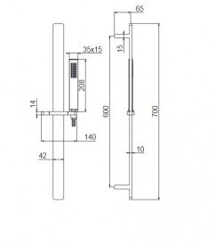 Ручний душ на штанзі Vema Lys хром V25100B0010