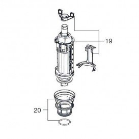Седло сливного механизма Roca пластик AV0024200R