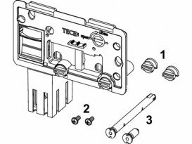 Кришка, що знімається бачка з контейнером для гігієнічних таблеток Tece TECEprofil для бачків 9240950