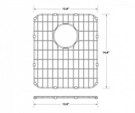 Сетка для мойки донная Kraus нержавеющая сталь BG1517