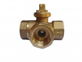 Шаровой клапан Tervix Pro Line ZERG 3-ходовой н/о 1'' DN25 с самовозвратным электроприводом латунь 206132