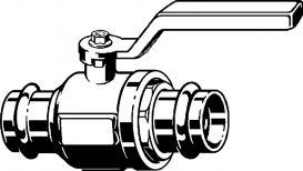 Шаровой кран Viega Easytop 2270.10 с SC‑Contur d22 бронза 590451