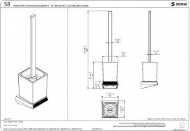 Щетка для унитаза Sonia S8 SWK Sophisticated Soul настенный матовое стекло/латунь/камни Swarovski золото 165070