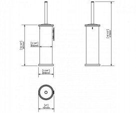 Щетка для унитаза Sonia Tecno Project настенный нержавеющая сталь хром 117017
