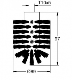 Щетка туалетного ершика Grohe Essentials без рукоятки белая 40791001