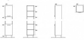 Шкаф-пенал напольный Kerasan Comunita белый структурный 916755