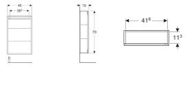 Шкафчик для ванной Geberit подвесной 45х15 см ДСП белый глянцевый 502.318.01.2