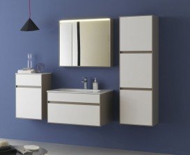 Шкафчик для ванной Kolpa-san Donna D 671 подвесной 46х68 см МДФ бежевый/белый 510830