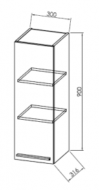 Шкафчик для ванной Kolpa-san Jolie J 902 подвесной 30х90 см ДСП с ПВХ-пленкой белый 521680