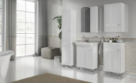 Шафка для ванної напольної Аквародос Родорс 51х85 см ДСП/МДФ білий АР000001185