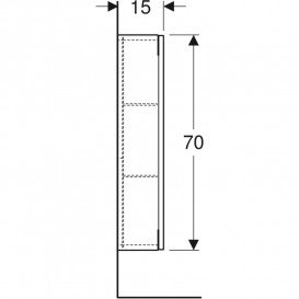 Шкафчик для ванной подвесной Geberit iCon 45x70x15 см ДСП песочно-серый глянцевый 502.318.JL.1