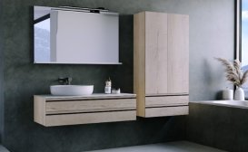 Шафка для ванної підвісної Kolpa San Alexis A 1461/750 750x1460x320 мм МДФ дерево 547300