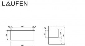 Шкафчик для ванной подвесной Laufen Boutique 120x50x43 см ЛДСП/МДФ темный дуб H4090501502511