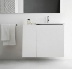 Шкафчик для ванной подвесной Laufen Kartell 30х48,7х70 см петли слева МДФ белый матовый  H4082710336401