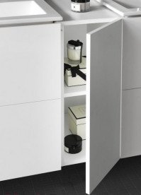 Шкафчик для ванной подвесной Laufen Kartell 30х48,7х70 см петли справа МДФ белый матовый H4082720336401