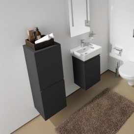 Полупенал підвісний Laufen Pro S 35х100 см МДФ сірий графіт H4831120954801