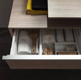 Шафка для ванної підвісної Laufen Space 43,5x51,8x24,9 см HPL світлий горіх H4111011601011