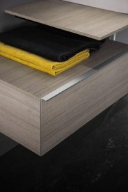 Шафка для ванної підвісної Laufen Space 58,5x51,8x24,9 см HPL світлий горіх H4111311601011