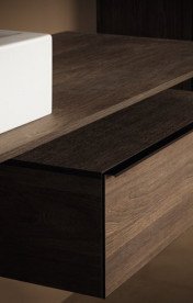 Шафка для ванної підвісної Laufen Space 58,5x51,8x24,9 см HPL темний в'яз H4111311601031