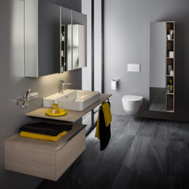 Шкафчик для ванной подвесной Laufen Space 78,9x51,8x24,9 см HPL светлый орех H4111611601011