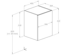 Шкафчик для ванной Roca Kwadro 40х38,4 см ДСП дуб Canela A857974808