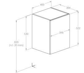 Шафка для ванної Roca Kwadro 40х38,4 см з кошиком ДСП дуб Canela A857973808