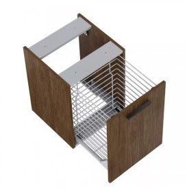 Шафка для ванної Roca Kwadro 40х38,4 см з кошиком ДСП горіх Lincoln A857973540