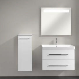 Шафка для ванної Villeroy & Boch Avento 35х40,4 см петлі зліва МДФ з акриловим покриттям скло біле A89500B4