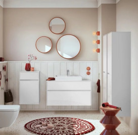 Шкафчик для ванной Villeroy & Boch Collaro 40,4x74,8х34,9 см петли слева МДФ глянцевый белый C03200DH