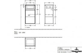 Шкафчик для ванной Villeroy & Boch Collaro 40,4x74,8х34,9 см петли слева МДФ глянцевый белый C03200DH