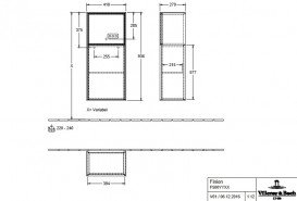 Шафка для ванної Villeroy & Boch Finion 41,8х93,6х27 см петлі зліва з підсвічуванням МДФ білий матовий лак/глянцевий білий лак G500GFMT