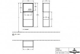 Шафка для ванної Villeroy & Boch Finion 41,8х93,6х27 см петлі праворуч з підсвічуванням МДФ чорний матовий лак/пісок матовий лак F510HHPD
