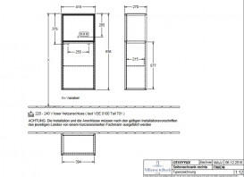 Шкафчик для ванной Villeroy & Boch Finion 41,8х93,6х27 см петли справа с подсветкой МДФ антрацит матовый лак/шпон грецкого ореха G510GNGK