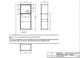 Шафка для ванної Villeroy & Boch Finion 41,8х93,6х27 см петлі праворуч з підсвічуванням МДФ світло-сірий матовий лак/пісок матовий лак G510HHGJ