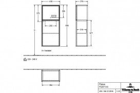 Шкафчик для ванной Villeroy & Boch Finion 41,8х93,6х27 см петли слева с подсветкой МДФ глянцевый белый лак/белый матовый лак F520MTGF