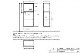 Шкафчик для ванной Villeroy & Boch Finion 41,8х93,6х27 см петли слева с подсветкой МДФ черный матовый лак/светло-серый матовый лак G520GJPD