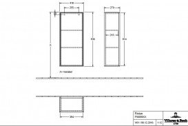 Шафка для ванної Villeroy & Boch Finion 41,8х93,6х27 см петлі зліва МДФ білий матовий лак F56000MT