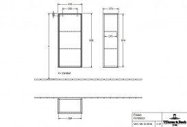 Шафка для ванної Villeroy & Boch Finion 41,8х93,6х27 см петлі праворуч МДФ пісок матовий лак F57000HH