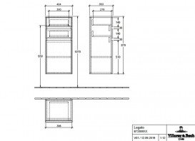 Шкафчик для ванной Villeroy & Boch Legato 40х87х35 см петли справа МДФ/ДСП глянцевый белый B72801DH
