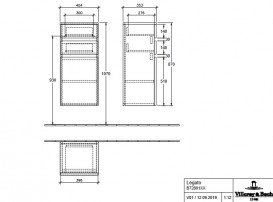 Шкафчик для ванной Villeroy & Boch Legato 40х87х35 см петли справа ДСП белый матовый B72801MS