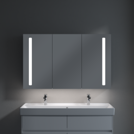 Шкафчик для ванной Villeroy & Boch My View 14 120x75 см с подсветкой алюминий/зеркало A4231200